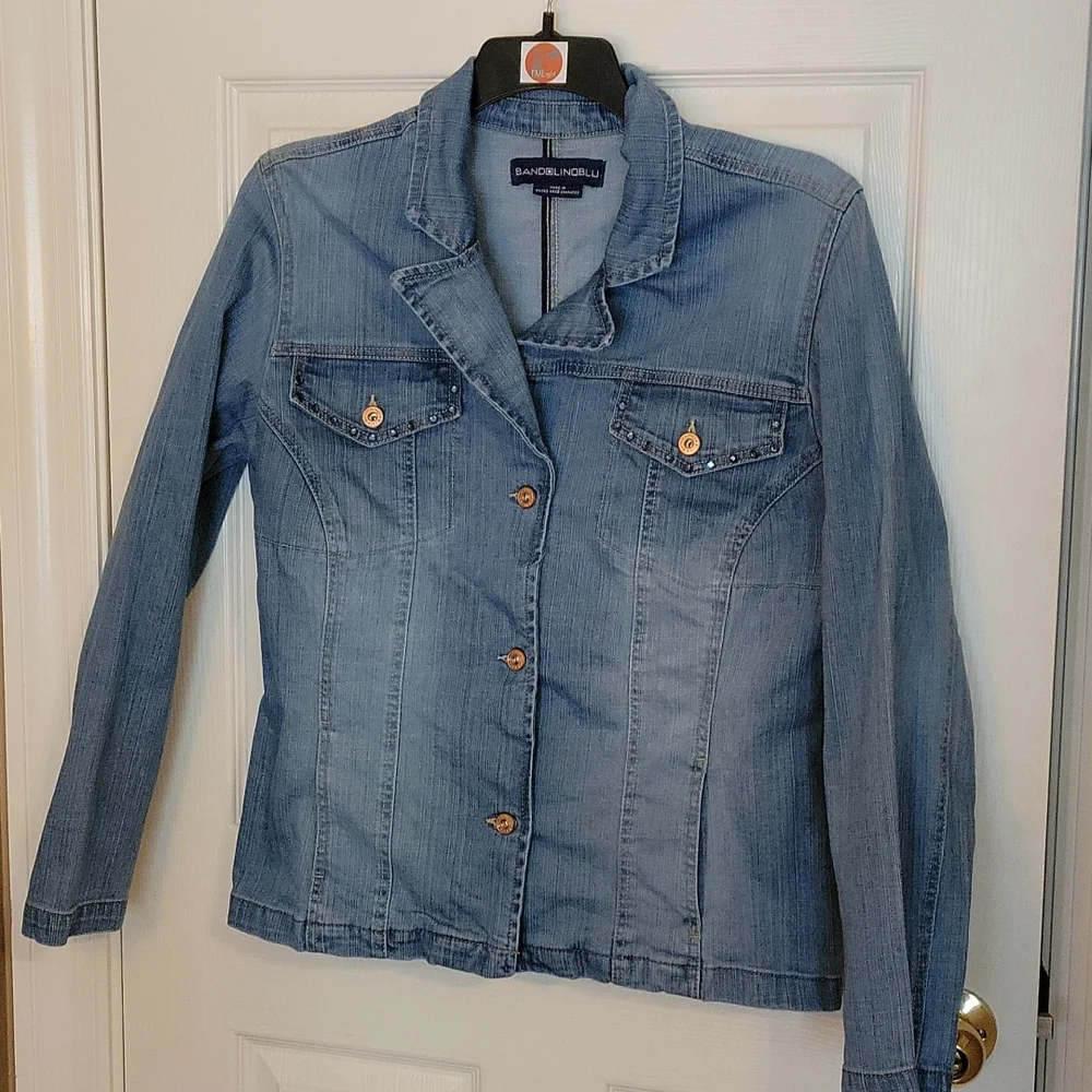 Bandolino Blu Denim Jacket XL Blue Medium Wash - Picture 5 of 7